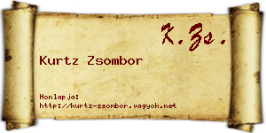 Kurtz Zsombor névjegykártya